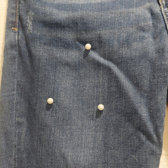 Kut from the Kloth Brigitte Ankle Skinny Jeans Pearl Details Women's Size 8 GUC - Picture 4 of 8